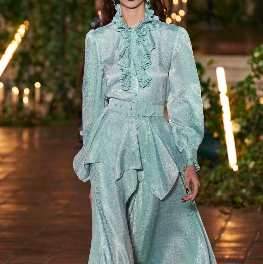 Mint colored sheer blouse - Picture 6 of 6
